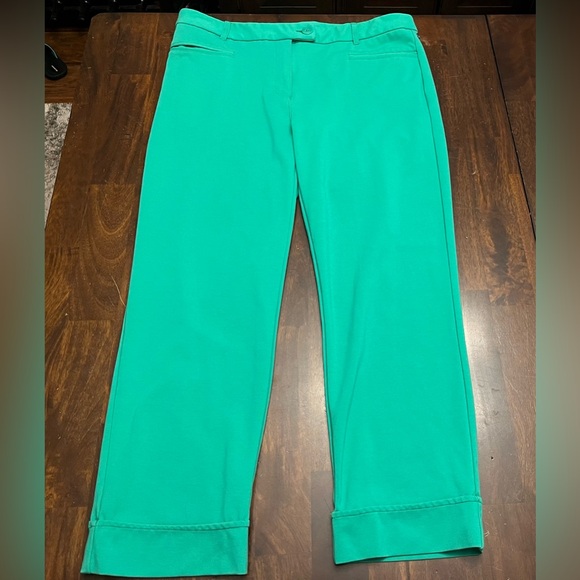 Betabrand Green Cropped Pants - Picture 1 of 4